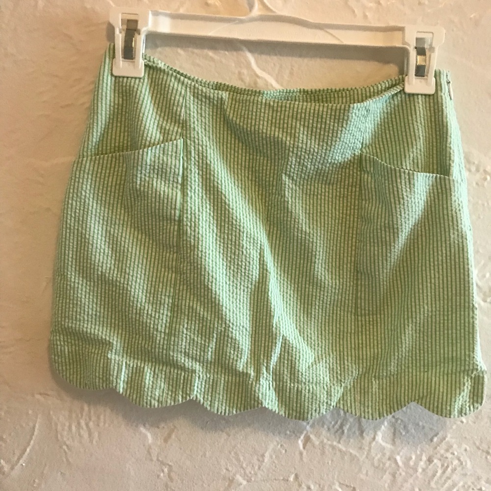 Lilly Pulitzer Scalloped Seersucker Skirt - Picture 4 of 7